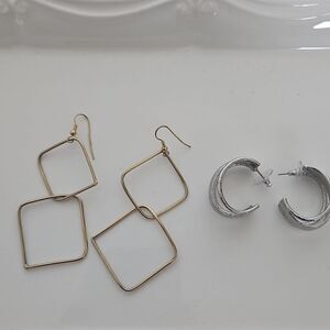 Guess Bundle Loop & Chandler Earrings Silver & Gold Plated